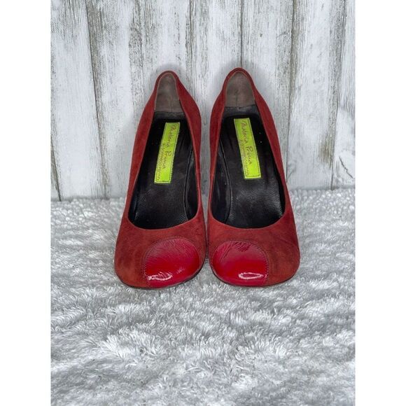 Materia Prima by Goffredo Fantini Red Suede Pumps Size 36 - Picture 3 of 10